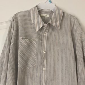 Wide tunic style summer button down